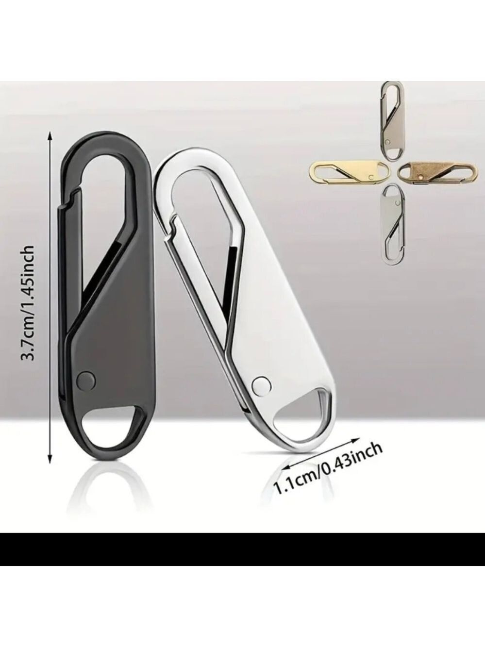 New Replacement zipper pull Silver New